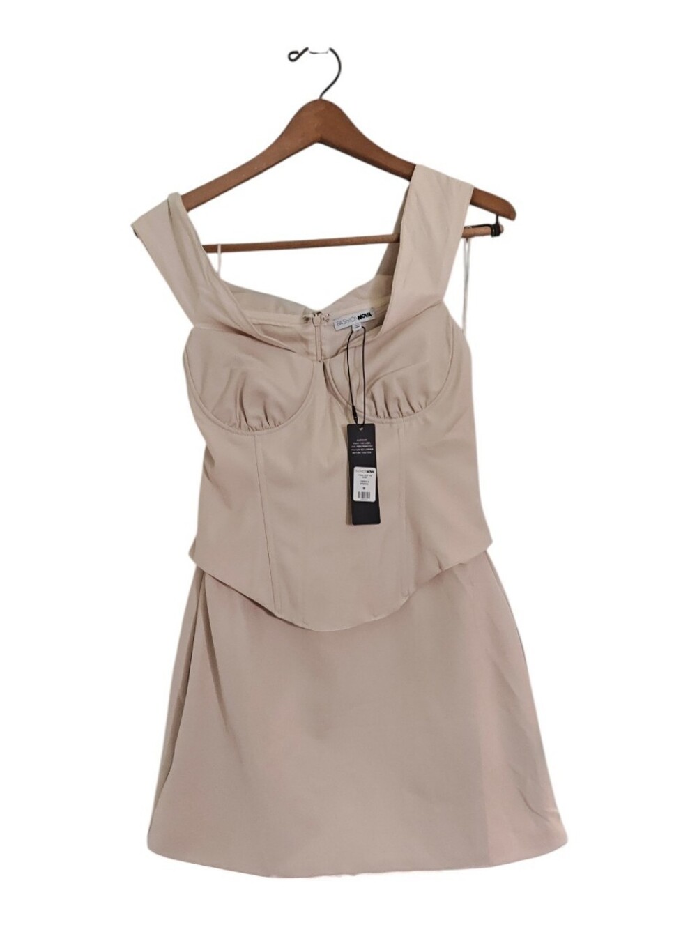 Fashion Nova Beige Corset Mini Dress NWT Size Medium